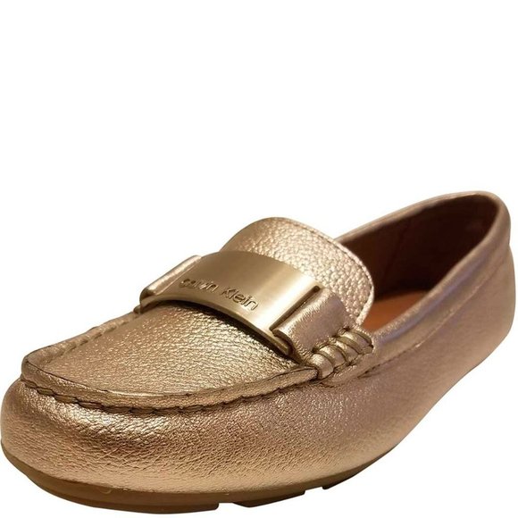 Calvin Klein Women's Lisette Flats Metallic Gold 6 - Picture 1 of 6